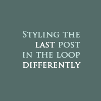 Permalink to Change The Last Post In The Loop In WordPress